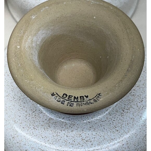 4 Denby Langley Stoneware Red Rust Potters Wheel Hand Painted Sherbets - Picture 7 of 10